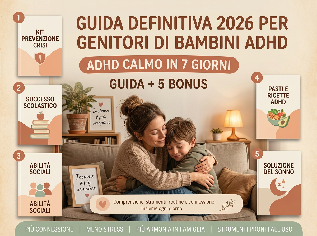 Guida Definitiva 2026 per genitori di bambini ADHD con cinque bonus inclusi